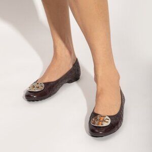 NEW TORY BURCH Leather Claire Quilted Ballet Flats Coco for women 1563mn